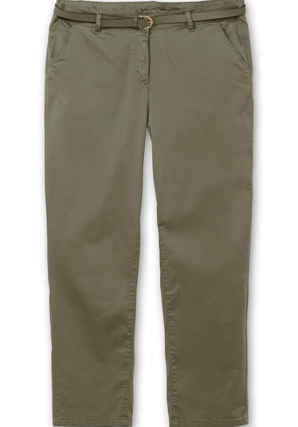 Schmale Chinohose mit Gürtel<sheego Clearance