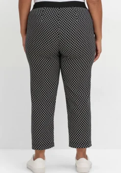 Schmale 7/8-Hose aus Bengalin, mit Grafikprint<sheego Best
