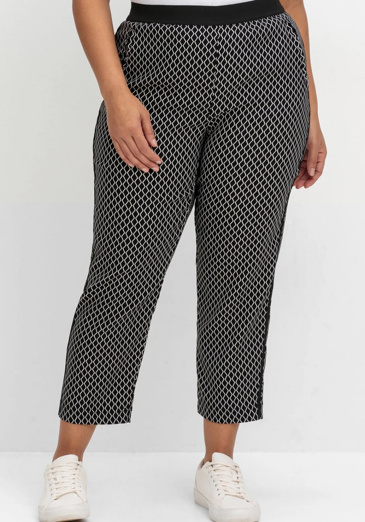 Schmale 7/8-Hose aus Bengalin, mit Grafikprint<sheego Best