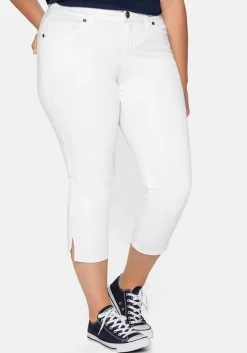 Schmale 7/8-Hose aus elastischem Baumwoll-Twill<sheego Hot