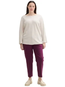 Schmale 7/8-Hose mit Bügelfalte und Stretchbund<TOM TAILOR Plus Discount