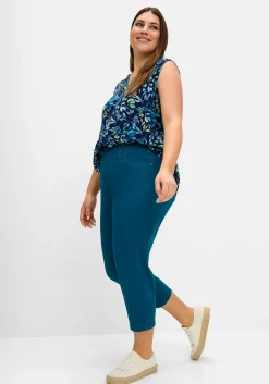 Schmale 7/8-Hose mit Gummibund, aus Twill<sheego Outlet