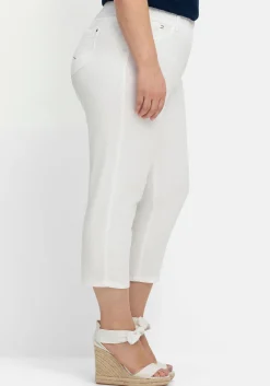 Schmale 7/8-Hose mit Gummibund, aus Twill<sheego Online