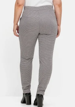 Schmale Hose mit Karomuster und Stretchbund<sheego New