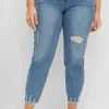 Schmale 7/8-Jeans mit Destroyed-Effekten<sheego Sale