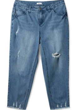Schmale 7/8-Jeans mit Destroyed-Effekten<sheego Sale