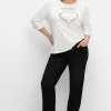 Schmale Jeans mit Glitzer-Zierband am Bund<sheego Hot