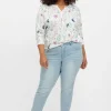 Schmale 7/8-Jeans mit Glitzersteinen am Saum<sheego Clearance