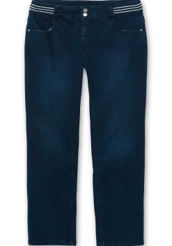 Schmale Jeans mit Glitzer-Zierband am Bund<sheego New