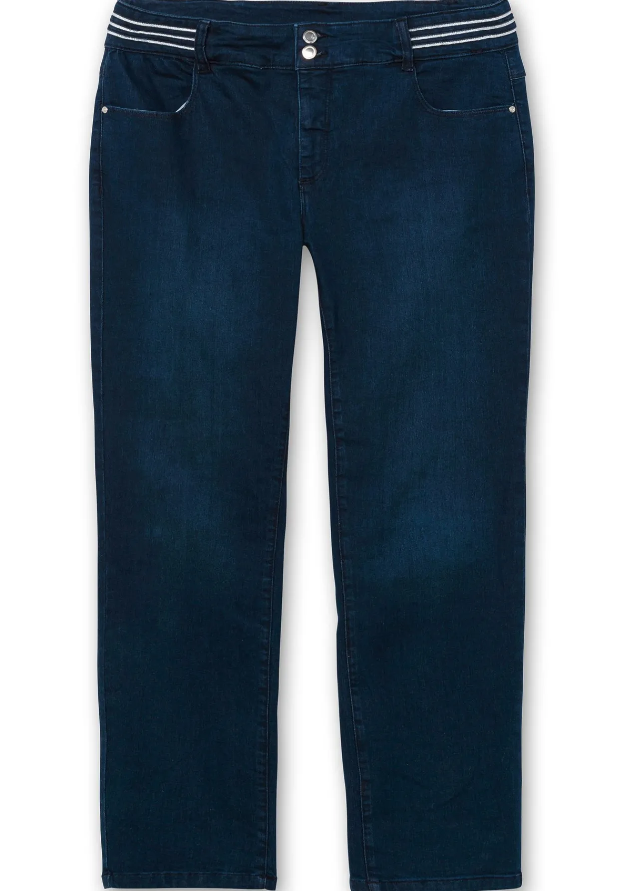 Schmale Jeans mit Glitzer-Zierband am Bund<sheego New