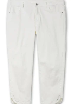 Schmale 7/8-Jeans mit Glitzersteinen am Saum<sheego Hot