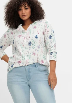 Schmale 7/8-Jeans mit Glitzersteinen am Saum<sheego Clearance
