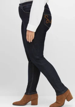 Schmale Jeans mit Kontrastnähten<sheego Discount