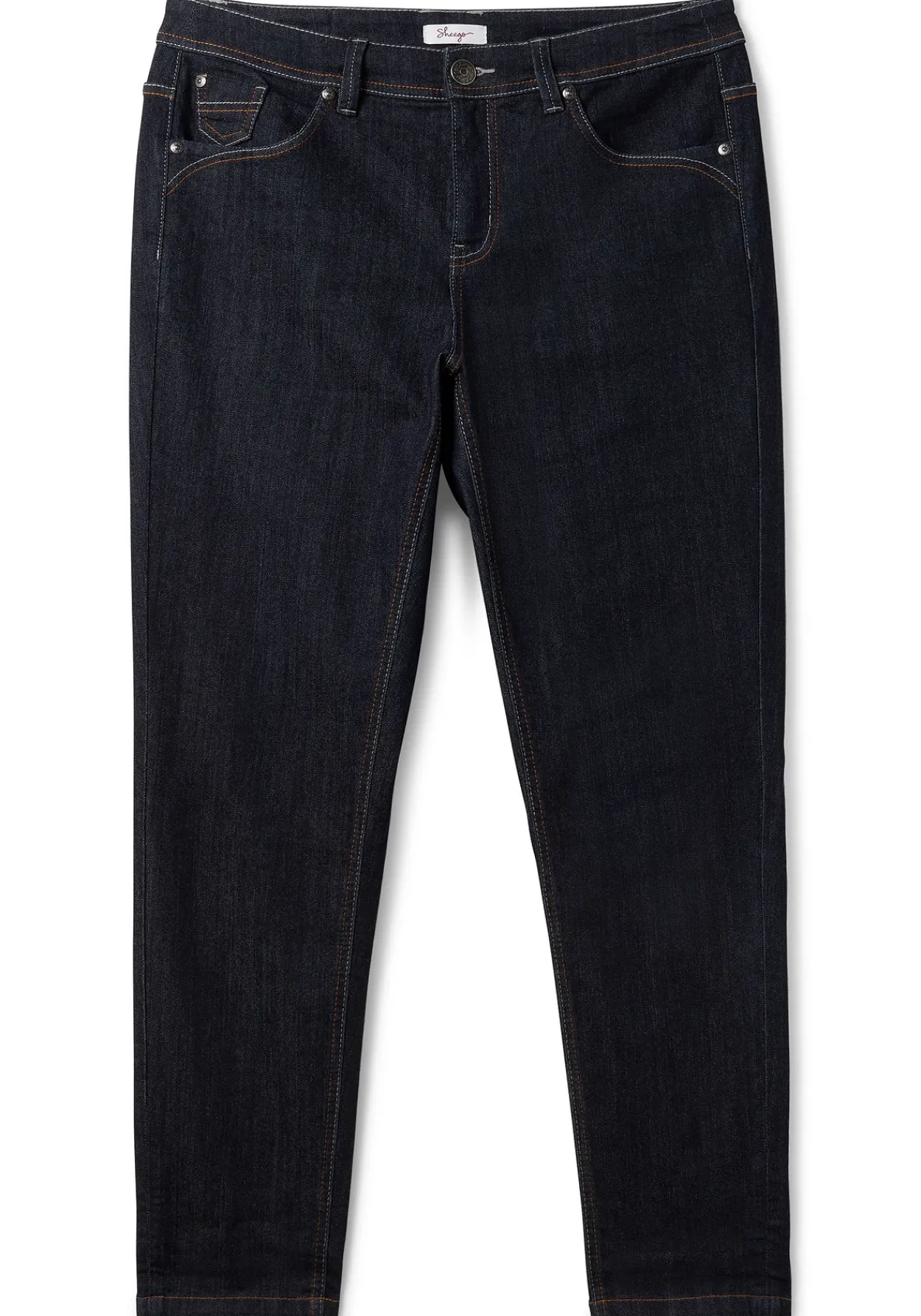 Schmale Jeans mit Kontrastnähten<sheego Discount