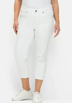 Schmale 7/8-Jeans mit Kontrasttape innen am Saum<sheego Online
