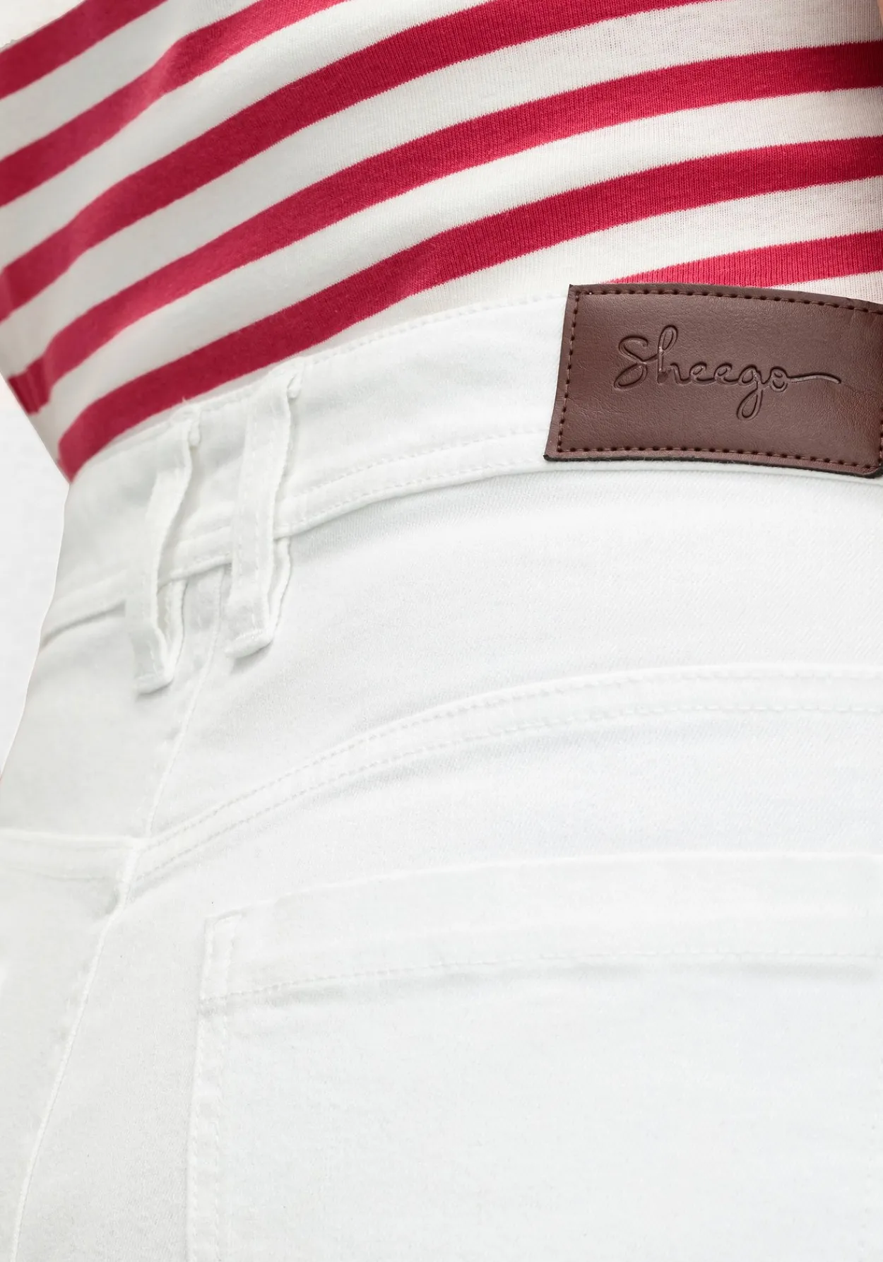 Schmale 7/8-Jeans mit Kontrasttape innen am Saum<sheego Online