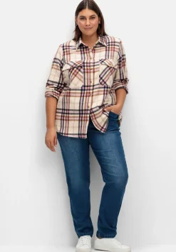 Schmale Jeans mit Rippstrick-Dehnbund<sheego Online