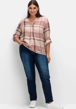 Schmale Jeans mit Rippstrick-Dehnbund<sheego Fashion
