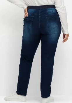 Schmale Jeans mit Rippstrick-Dehnbund<sheego Fashion