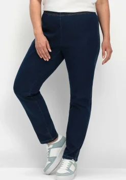 Schmale Jeans mit Stretchbund, ohne Taschen<sheego Sale