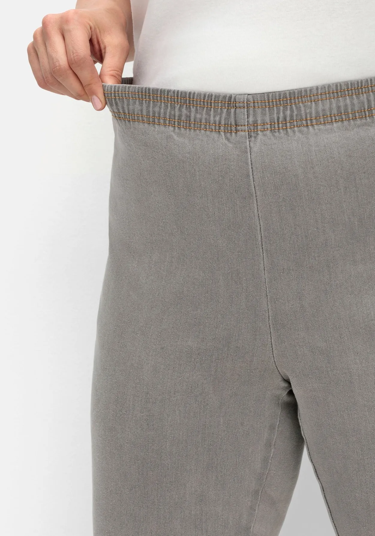 Schmale Jeans mit Stretchbund, ohne Taschen<sheego Clearance