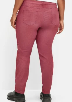 Schmale Jeans mit Ziernieten und Biesen<sheego Outlet
