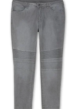 Schmale Jeans mit Ziernieten und Biesen<sheego Hot