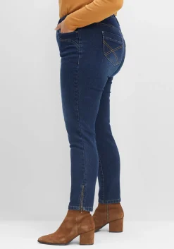Schmale Jeans mit Zippern am Saumabschluss<sheego New