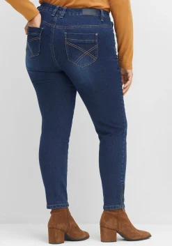 Schmale Jeans mit Zippern am Saumabschluss<sheego New