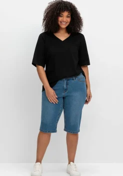 Schmale Jeans-Bermuda im Curvy-Schnitt VERENA<sheego Sale