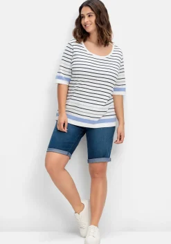 Schmale Jeans-Bermudas, mit Gummibund<sheego New
