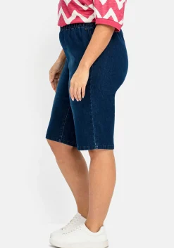 Schmale Jeans-Bermudas, mit Gummibund<sheego Outlet