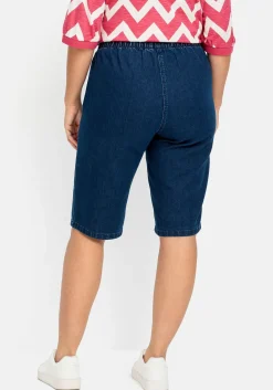 Schmale Jeans-Bermudas, mit Gummibund<sheego Outlet