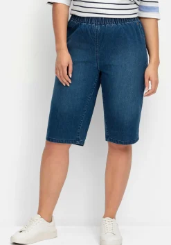 Schmale Jeans-Bermudas, mit Gummibund<sheego New