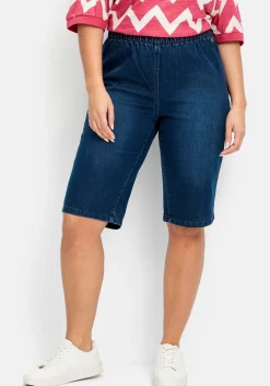 Schmale Jeans-Bermudas, mit Gummibund<sheego Outlet