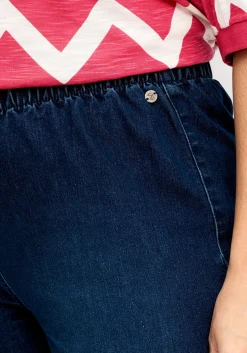 Schmale Jeans-Bermudas, mit Gummibund<sheego Outlet