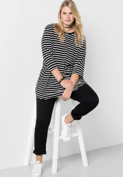Schmale Stretchhose aus Baumwoll-Twill<sheego Online