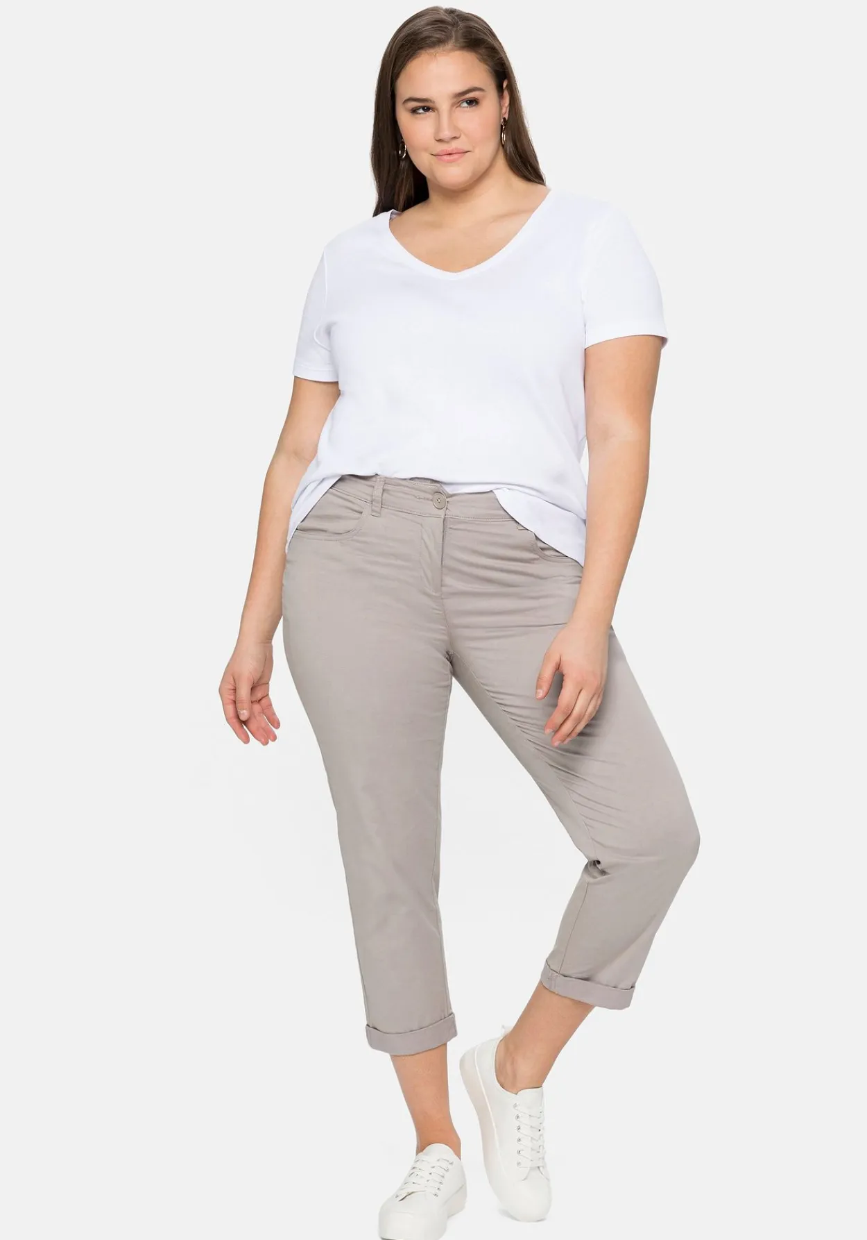 Schmale Stretch-Hose in 7/8-Länge<sheego Fashion