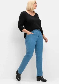 Schmale Stretch-Jeans im 5-Pocket-Stil<sheego Discount