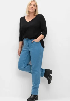 Schmale Stretch-Jeans im 5-Pocket-Stil<sheego Discount