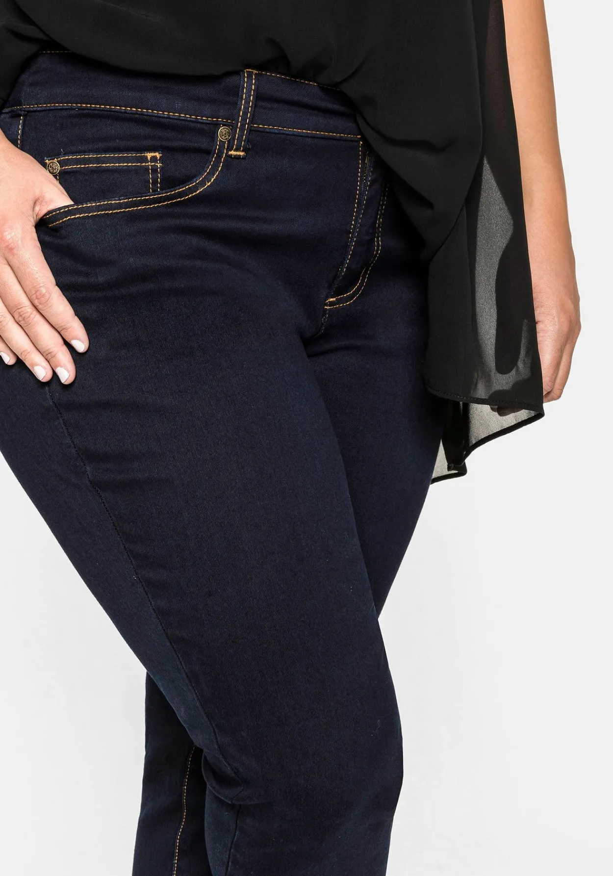 Schmale Stretch-Jeans im 5-Pocket-Stil<sheego Clearance