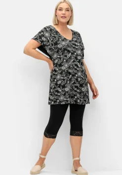 Set aus A-Linien-Shirt und Capri-Leggings<sheego Clearance