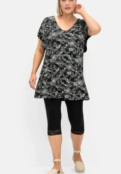 Set aus A-Linien-Shirt und Capri-Leggings<sheego Clearance