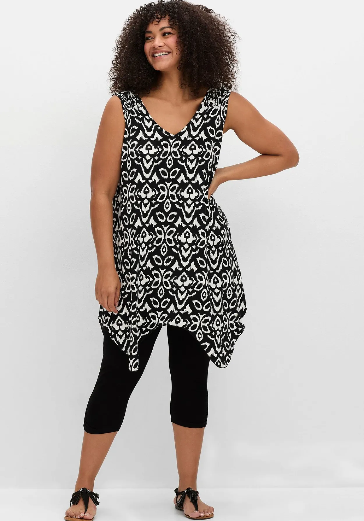 Set aus langem Zipfeltop und Leggings<sheego Best