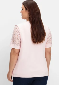 Set aus Spitzenshirt und Weste<sheego Discount