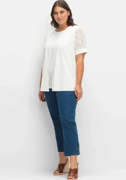 Set aus Spitzenshirt und Weste<sheego Outlet