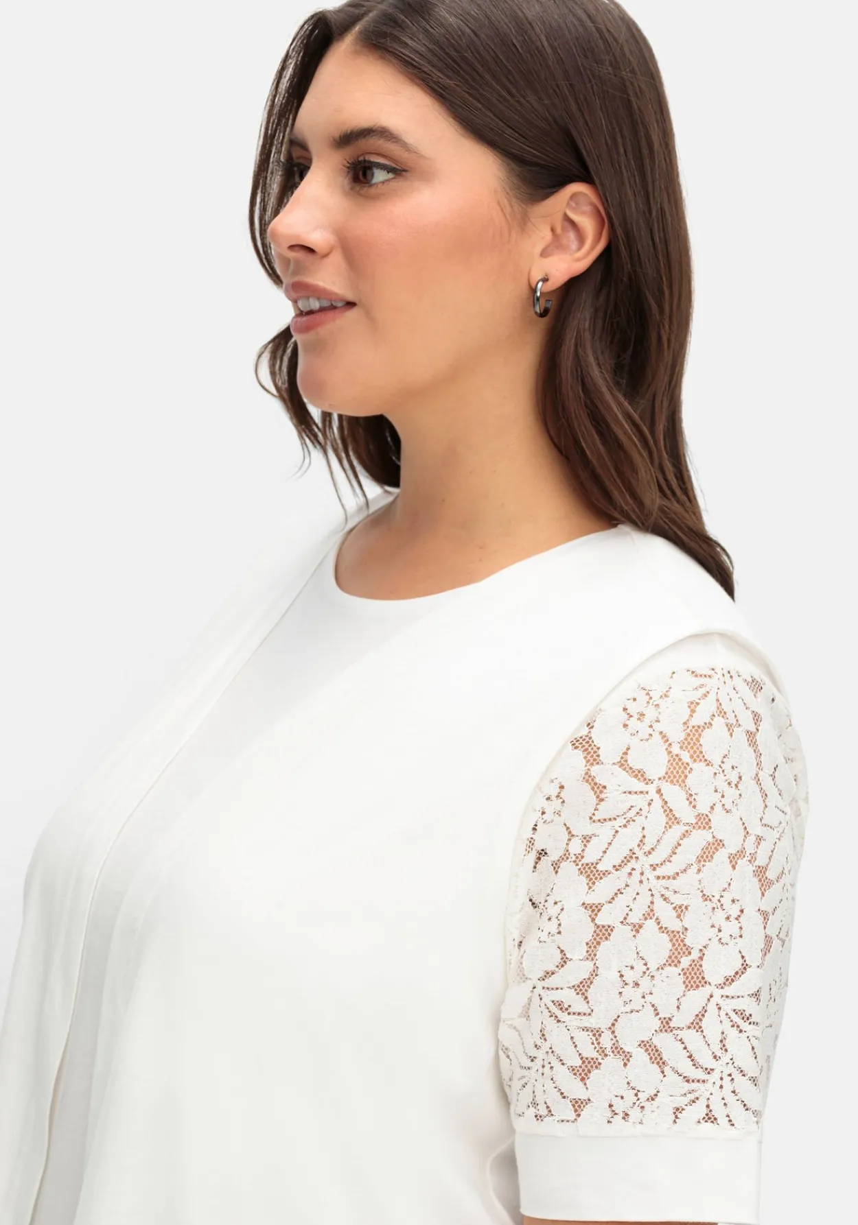 Set aus Spitzenshirt und Weste<sheego Outlet