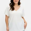 Shirt aus Struktur-Jersey, mit Gummizugsaum<sheego Clearance
