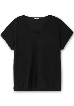 Shirt aus Struktur-Jersey, mit Gummizugsaum<sheego Hot