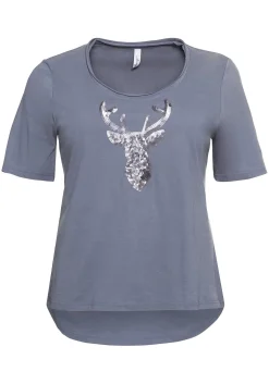 Shirt im Trachtenlook, mit Pailletten<sheego New